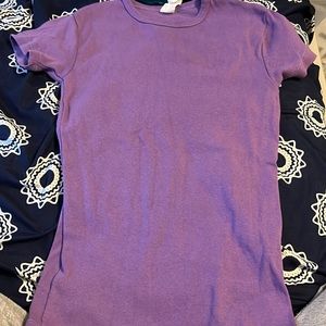 purple fitted shirt